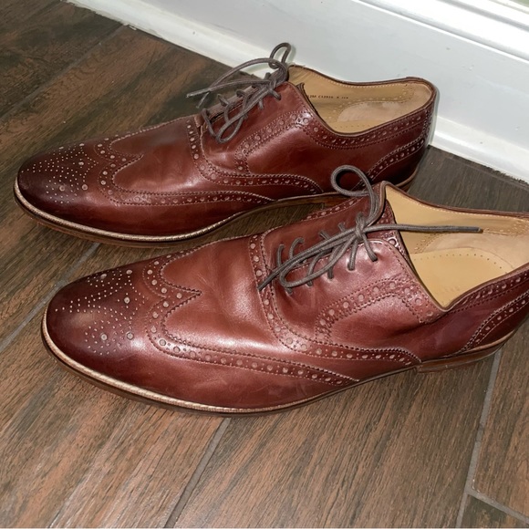 Cole Haan Cambridge Wingtip Dark Brown Walnut Leather Oxfords Size 12M - Picture 4 of 11